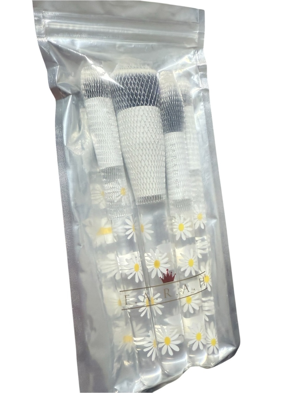 F.A.R.A.H‎ 4pc Complete Face Set - Daisy NEW Floral Daisy Makeup Brush Set